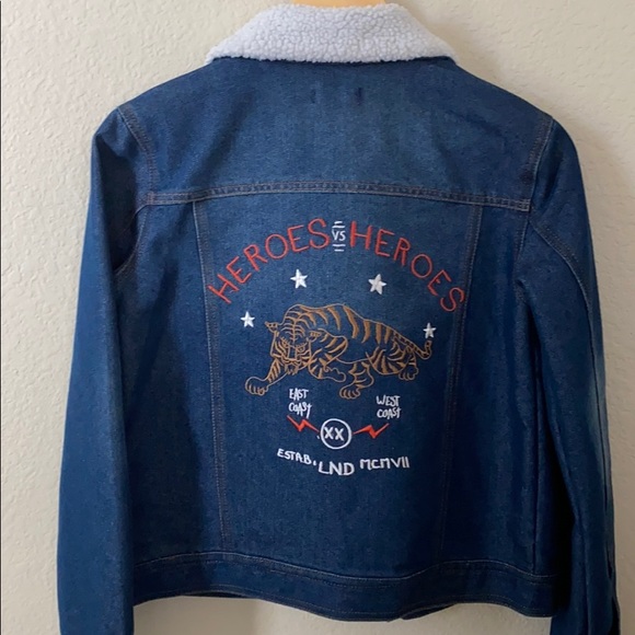 Epic Threads Boys Sherpa Collar Denim Jacket. - Picture 8 of 10